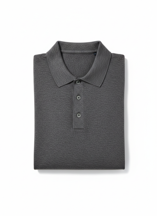 Merino Wool Knit Polo Shirt
